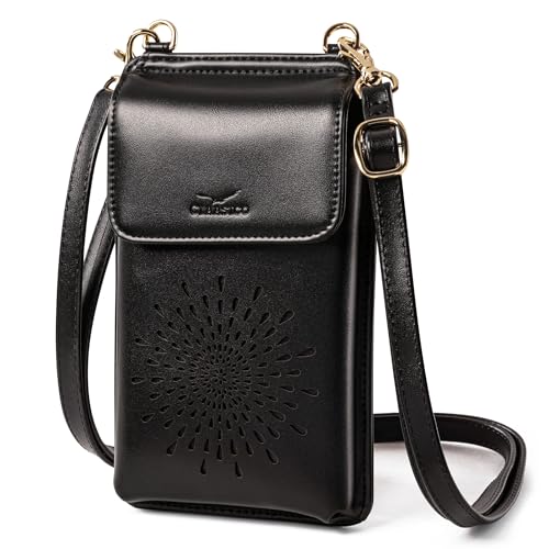 Image of Claasico Crossbody Phone Purse for Women - RFID Phone Case Wallet w /Magnetic Closure & Separate Zipper Pocket Crossbody Bag