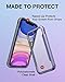 Raptic Shield for iPhone 11 - Shockproof Clear Case, Military 10ft Drop Tested, Durable Aluminum Frame, Anti-Yellowing Technology, Purple