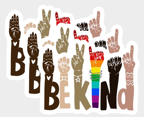 Be Kind Vinyl Sticker Auto Car Truck Wall Laptop | Decal | Sticker | 4" Wide Pack Of 3 #TOP1