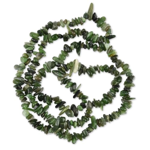Image of 5-8mm Green Canada Jade Chips Natural Chip Stone Beads for Jewelry Making