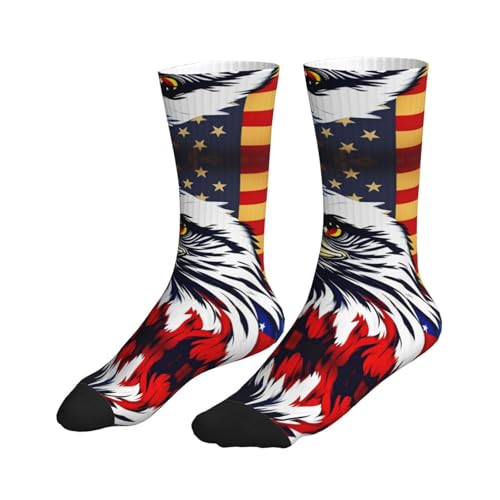 American Flag Fire Eagle Fashion Leisure Sports Socks Are Unisex To Keep Feet Dry Suitable Various Outdoor Sports3