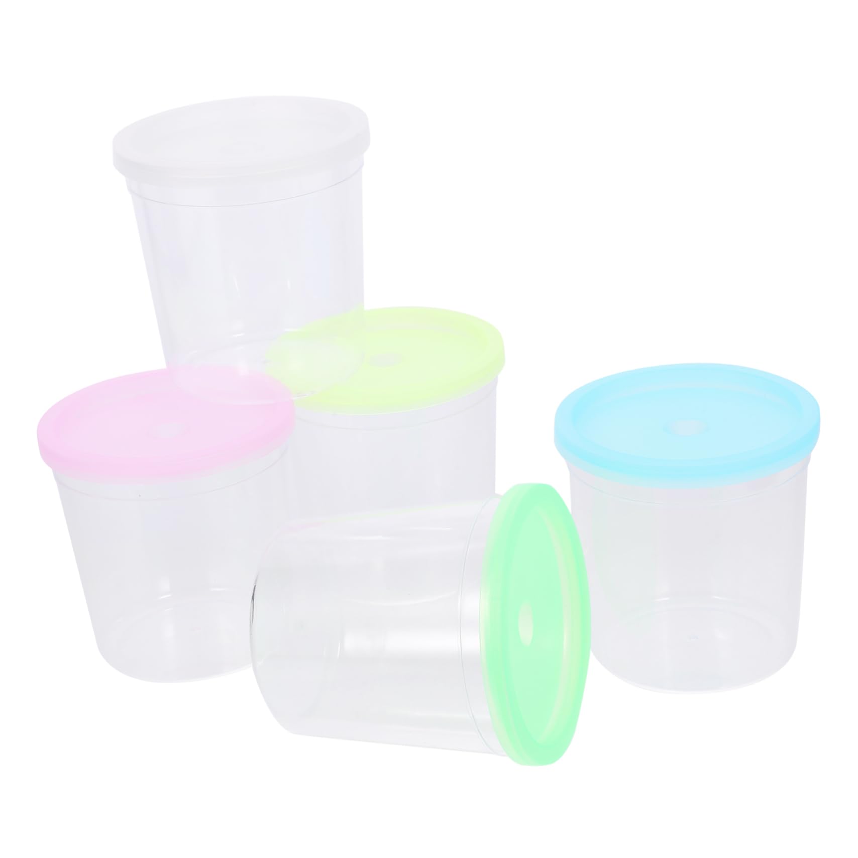 Yardwe 12pcs Betta Cup Mugs Cup Cups for Silverware Travel Case Glassine Decorative Spray Bottle Cup with Lid Transparent Cup Jellyfish Cup Arrangement Cup Coffee Cup