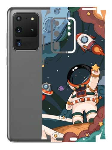 Image of AtOdds - Mobile Skin Sticker Compatible with Samsung Galaxy S20 Ultra (Coverage - Back+Camera+Sides) (Space)