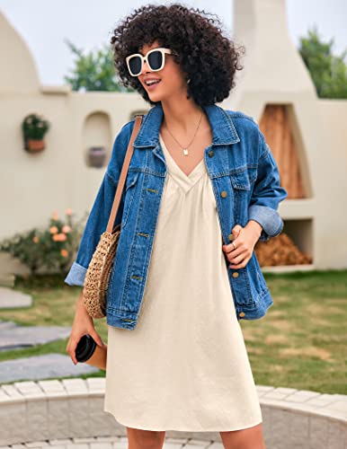 Ekouaer Sleeveless Nightgown For Women Racerback Sleep Shirt Soft Nightshirt Summer Nightwear Khaki Xl #TOP4