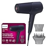 Philips Hair Dryer 5000 Series, ThermoShield Technology, Ionic, with Nozzle and Hair Diffuser, 2300W, Model BHD510/03