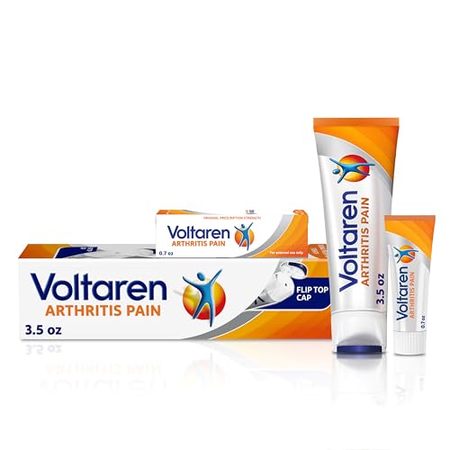 Voltaren Arthritis Pain Gel for Powerful Topical Arthritis Pain Relief with Diclofenac - NEW Easy Open Cap - 100 g Tube And 20 g Travel Size Tube