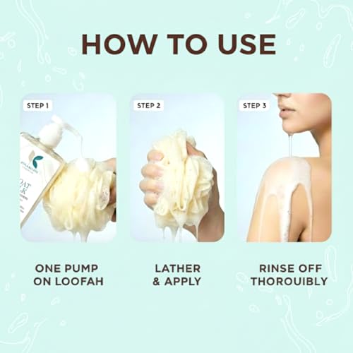 Image of Goat Milk Body Wash 300ml | Moisturizing & Deep Cleansing Shower Gel | Hydrating Body Cleanser | Helps Remove Dirt, Oil & Body Acne | Suitable for All Skin Types