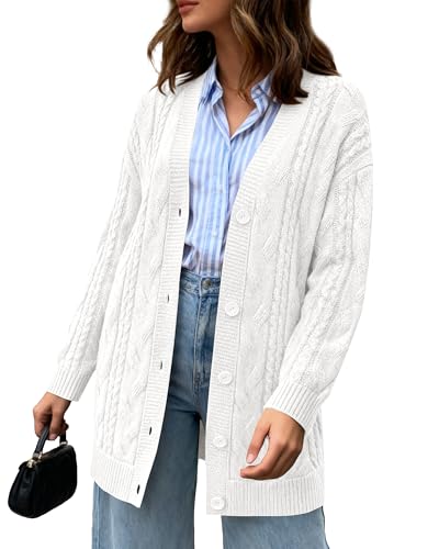 BTFBM Fall Fashion 2025 Chunky Cardigan Sweaters for Women Winter