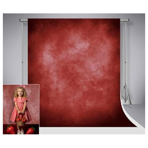 Kate 1.5x2.2m Sfondi Classici per Foto con Trama Rossa Fondali per Fotografia con Sfumatura Cremisi Astratta Retrò in Microfibra Puntelli per Ritratti per la Fotografia