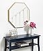 Kate and Laurel Rhodes Modern Octagon Wall Mirror, Gold 25x25 Inches