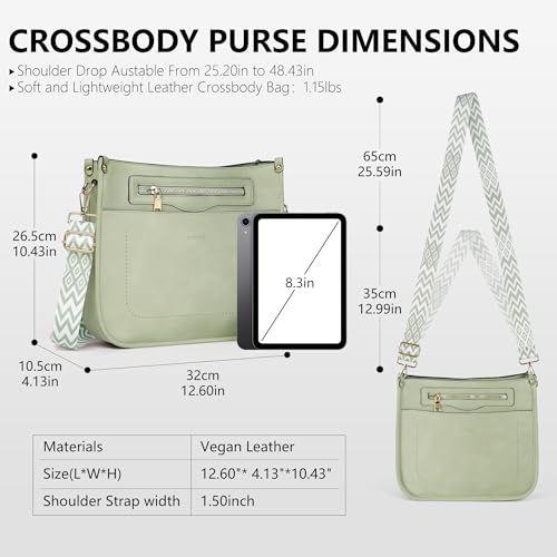 Image of TANTOMI Vegan Leather Crossbody Bags for Women Hobo Travel Purse Multi-Pocket Trendy Handbags & Womens Crossbody Bag
