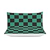 INFLAG Anime Bedding Set, 3-Piece Anime Duvet Cover Full Size Ultra Soft Breathable 3D Printed Microfiber Comforter Cover, Cartoon Quilt Cover, Teen Comforter Cover with 2 Pillowcases (Full,Green) #5