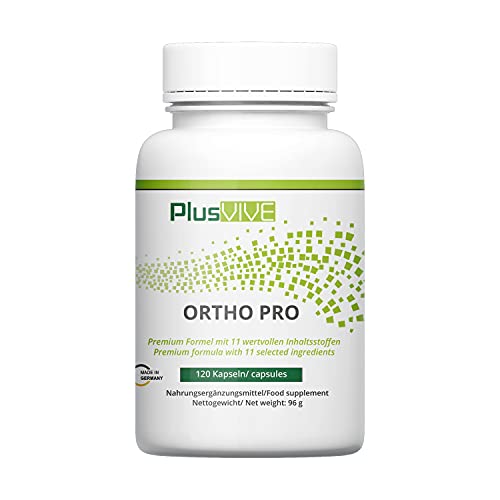 Plusvive Ortho Pro 120 Kapseln – hochdosierter Komplex aus Glucosamin, Chondroitin, MSM, Kollagen, Hyaluronsäure sowie Weihrauch und OPC, laborgeprüft und vegan