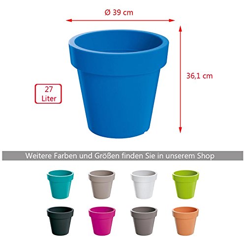 Prosper Plast dlof400 – Dachträgersystem 39 x 36,1 cm lofly Blumentopf – Stein grau (12)