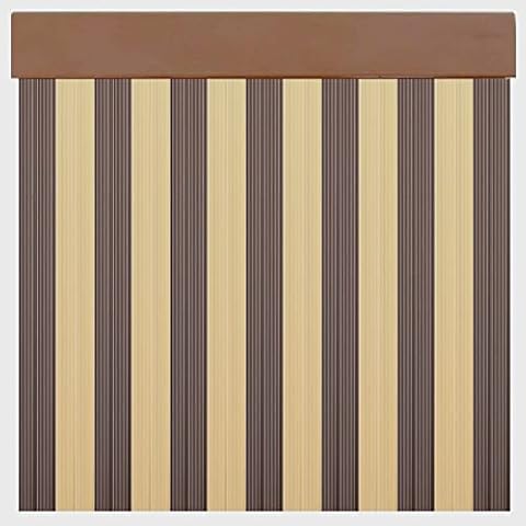 Genérico Cortinas Exterior Puerta de Tiras Beige y Marrón Cover
