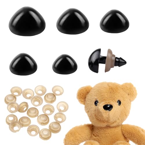 Lista de Narices los más solicitados. 44 Ymxil 25 narices de Seguridad para Animales de Ganchillo, Tipo D Negro con articulaciones, Ojos de Nariz amigurumi para Animales de Ganchillo, muñecos de Peluche, Osos de Peluche,...