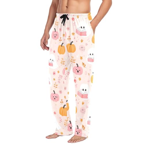 Cute Spirits with Men's Cotton Pajama Pants with Pockets and Drawstring Comfortable and Stylish,S4