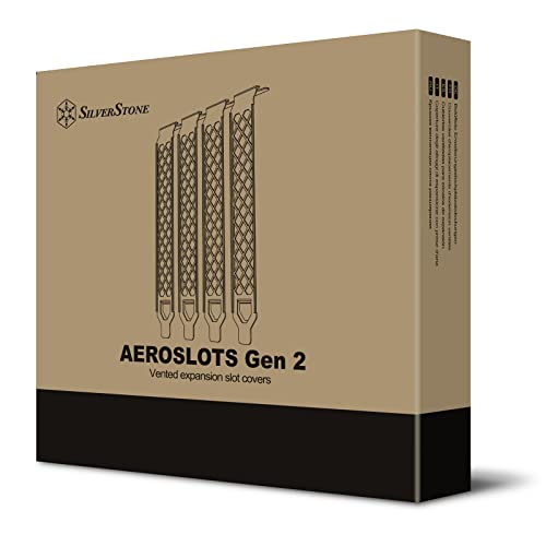 Image of Silverstone Technology AEROSLOTS Gen2 4-Pack Vented Expansion Slot Covers, Black, SST-AEROSLOTS2B