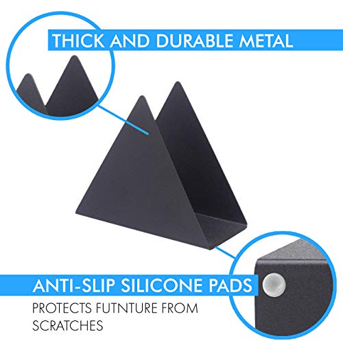 Rustic Napkin Holder - Black Triangle Metal Napkin Holder For Table - Kitchen Napkin Dispenser - Kitchen Accessories - Restaurant Decor - Bar Accessories And Decor