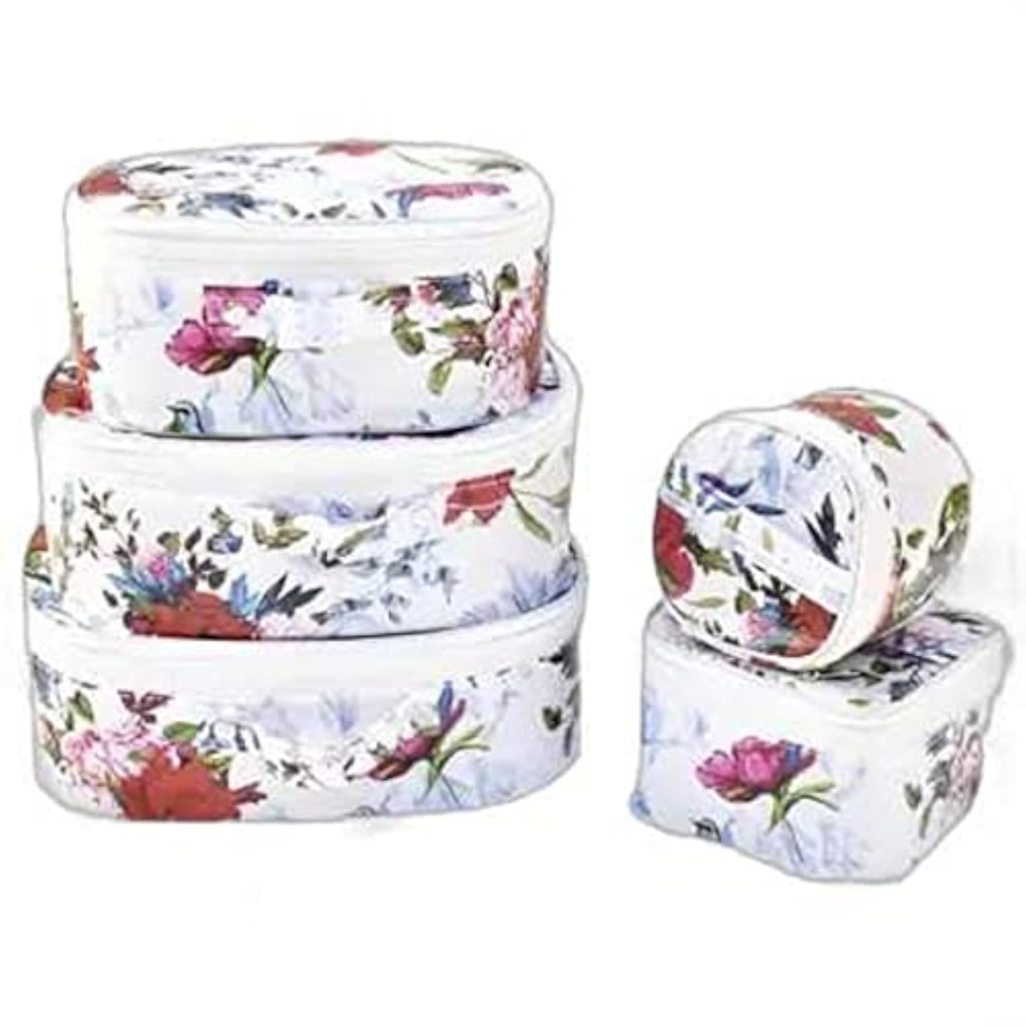 Pack of 5 Travel Vanity Cosmetic Pouches