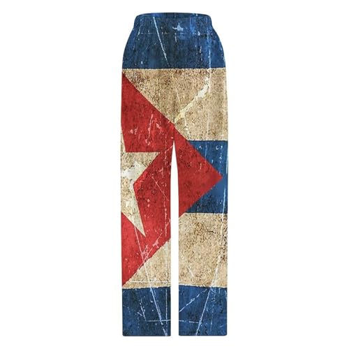 Vintage Aged And Scratched Cuban FlagChildren's Casual Pajamas130CM3