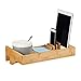 Produktbild Relaxdays Bettablage, Mini-Nachttisch zum Anklemmen, aus Bambus, Getränkehalter D: 9 cm, platzsparender Organizer, Natur, Durchmesser