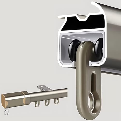 Système de rail de rideau en aluminium pour diviser une pièce facilement