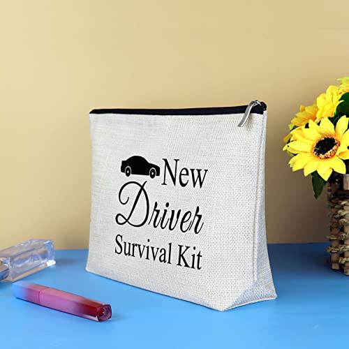 New Driver Gift Makeup Bag New Driver Present for Teen Girls Car Owner Daughter Niece Graduation Present Cosmetic Bag Christmas Birthday Gift for Women Her Best Friend Girlfriend Travel Cosmetic Pouch 6