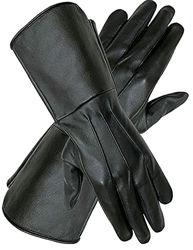 Si Men's Medieval Renaissance Unlined Gauntlet Gloves (Large, Black) #TOP1