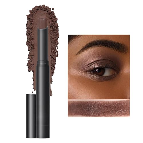 Barra de Sombra de Ojos, 6 Colores Lápiz de Sombra de Ojos en Crema Su-ave, Barras de Sombra de Ojos Marrones Impermeables con Difuminador Incorporado, para Niñas y Mujeres