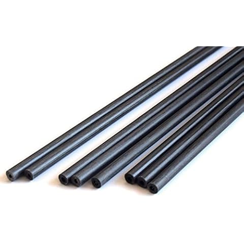 8pcs 2.0mm Round Carbon Fiber Tube 2.0x1.0x300mm (pultrusion) for Quadcopter, RC Airplanes Cover