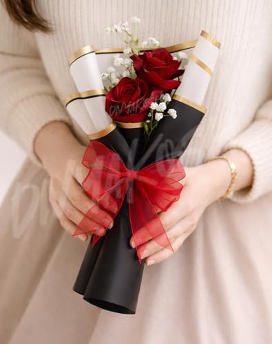 Image of Divyakosh Artificial Flowers for Home Decoration, Flora for Decor | 1 Pcs Artificial Flower Bouquet for Him Her Girlfriend Boyfriend Wife Husband | Romantic Decor for Anniversary, Wedding, Birthday |