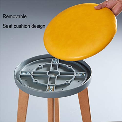 Chaise de barre minimaliste tabouret de bar bois compact pour restaurant - 6