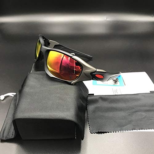 NSGJUYT Polarized UV400 Half Metal Cycling Glasses Men Women Running Riding Sunglasses Sport MTB Road Bike Eyewear Bicycle Goggles (Color : Paper Box Color 2)