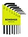 Produktbild Bondhus Winkelschlüssel-Satz Sechskant HLX8S, 8-teilig, 12232