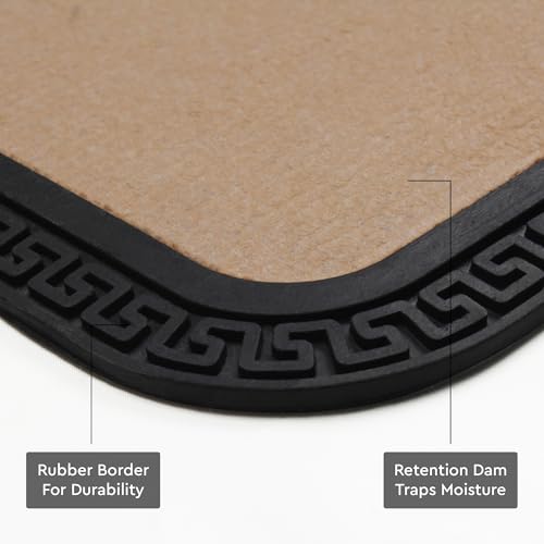 Image of Encasa XO Door Mat for Home Entrance, Polypropylene Floor Mat Tree-Beige