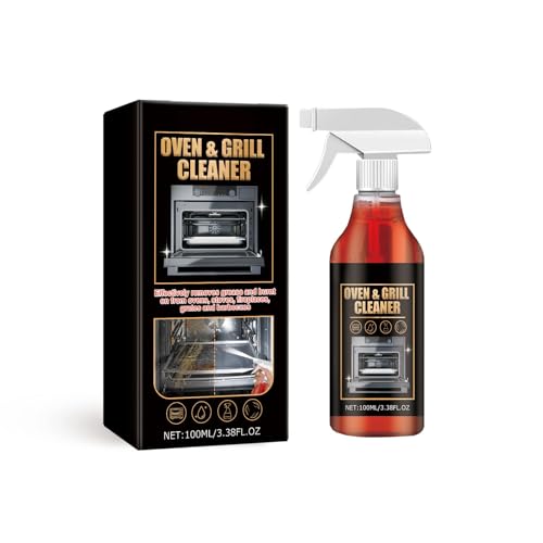Juefesi Oven And Grill Cleaner, Oven Rack & Grill Cleaner,Eliminates Thick Grease & Build Up, Odor And Grease Remover, 3.38 FL. OZ