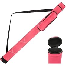 AKLOT Pool Cue Cases, 1x1/2x2 Hard Pool Billiard Cue Stick Carrying Case, Pool Billiards Accessories Several Colors Available