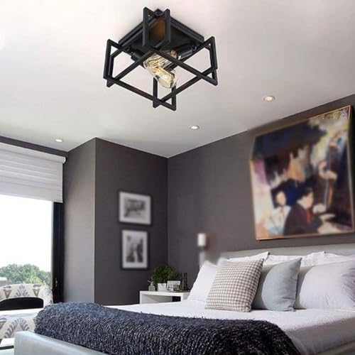 Plafonnier cage de style rustique à double éclairage pour une cuisine lumineuse - 4