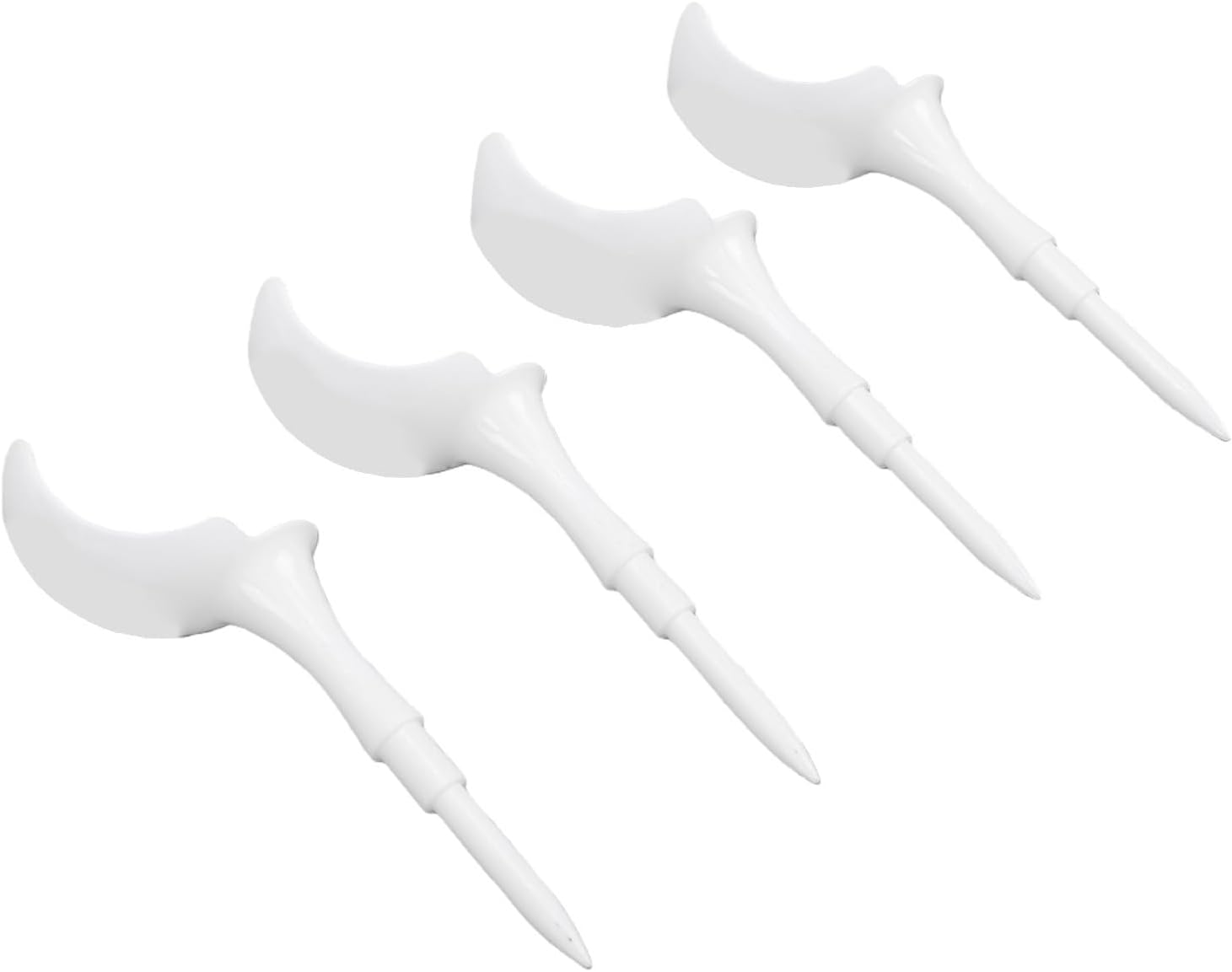 Drfeify 4PCS Ball Tee Set, Plastic Chair Shaped Golf Tee Set with Aiming Point for Outdoor Training and Practice