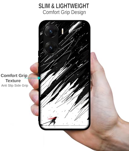 Image of Geometric Strom Design Premium 2D Printed Metal Back Case Cover for Vivo V29E 5G