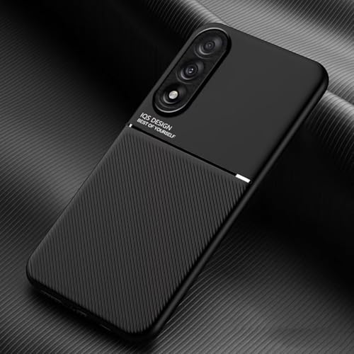 COMAKU Funda para OnePlus Nord 5 5G, Ultrafino Textura Antideslizante PU + TPU Silicona Fundas Carcasa - Negro