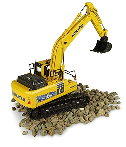 Cantiere Universal Hobbies- Komatsu HB215 LC3 Veicolo in miniatura, UH8135, Giallo