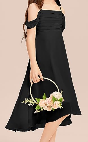 Imily Bela Girls Cold Shoulder Junior Bridesmaid Dresses Asymmetrical Chiffon Wedding Party Gown Dress3