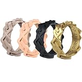 Rinfit - Alianzas de silicona para mujer, diseño y suave, diseño de patente de EE. UU.