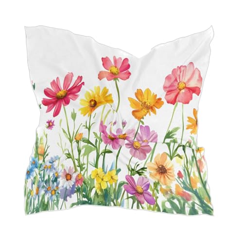 BOESI Watercolor Colorful Wildflower Pattern Women's Headband, 23.62