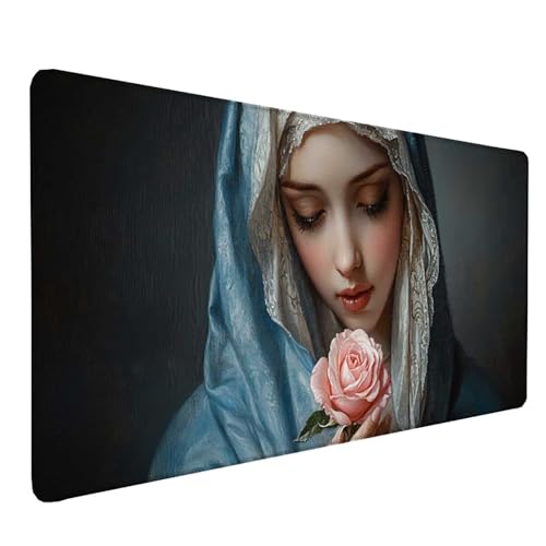 Tapis de souris XXL rose imperméable, une idée cadeau femme idéale pour le bureau