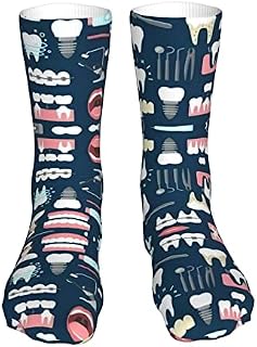 883 Compression Socks Compatible With Teeth Dental Seamless Sports Socks Non Slip Crew Socks Breathable Athletic Socks For Walking Hiking Jogging 40cm