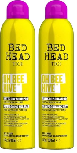 TIGI Bad Head Oh Bee Hive Champú en Seco para Conseguir Volumen, Acabado Mate, 238 ml (Paquete de 2)