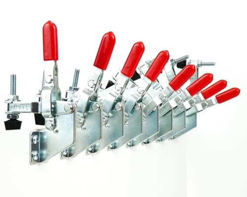 INGDAUM® Confezione da 8 morsetti a ginocchiera GH-101B, verticale, forza di tenuta 100 kg (8, GH-101B)